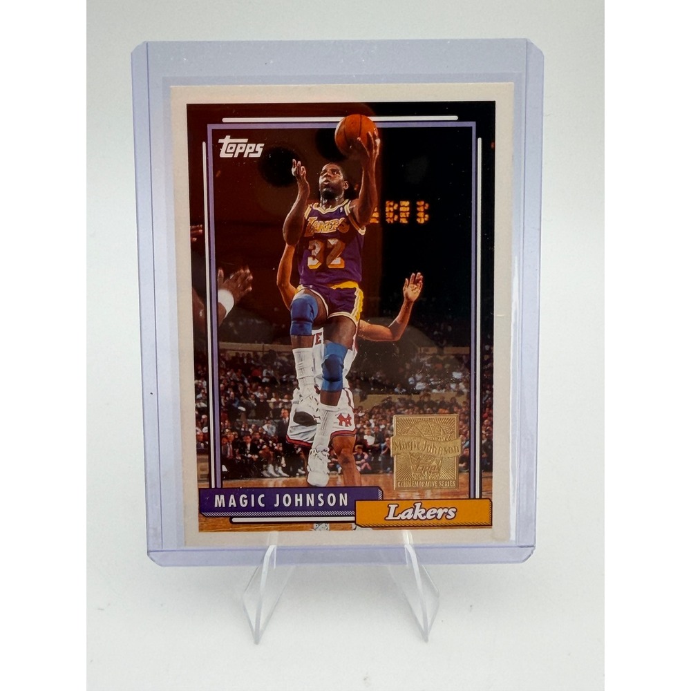 Magic Johnson 1992 Topps Commemorative Series Gold Foil Reprint Card MJ10 Lakers